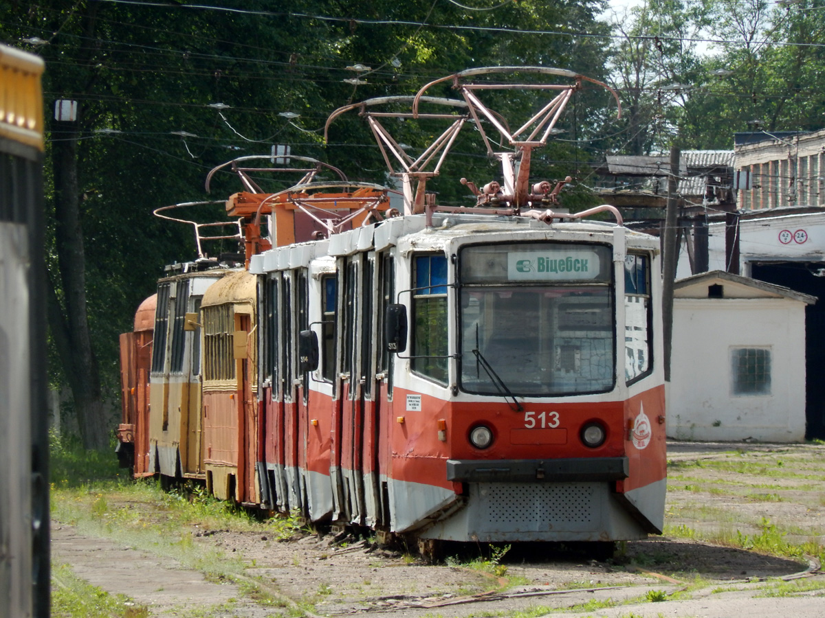 71-608КМ № 513; 71-608КМ № 514; РВЗ-6М № ВС-1 297; РШМ № РШ-1; МТВ-82 № ГП-1