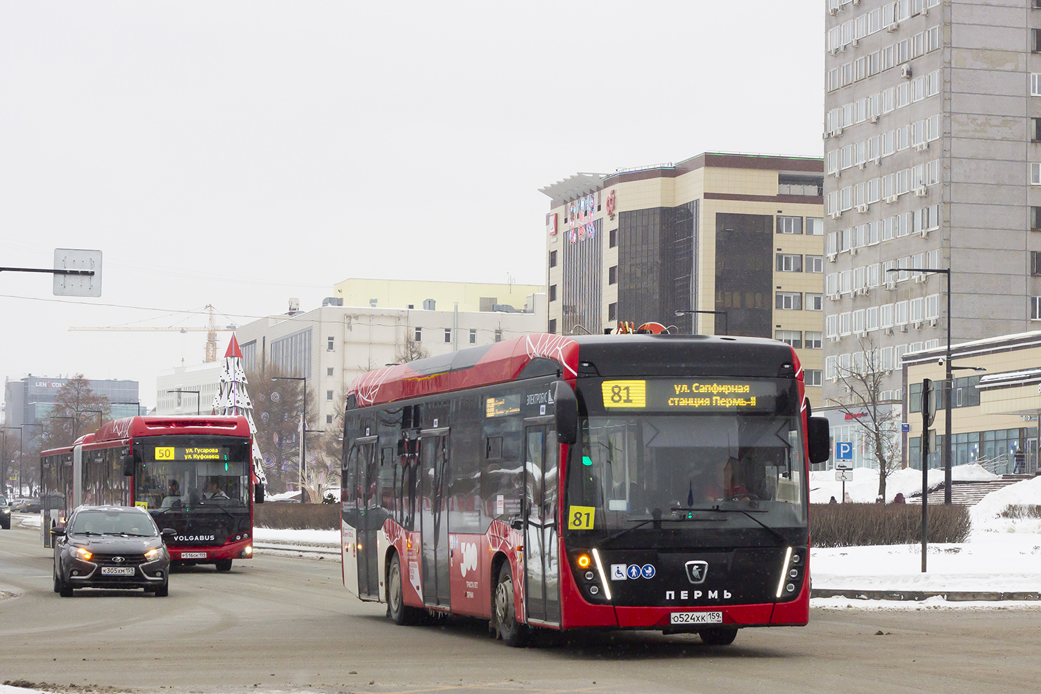 КАМАЗ-6282 № О 524 ХК 159; Volgabus-6271.G2 № Р 516 ОК 159