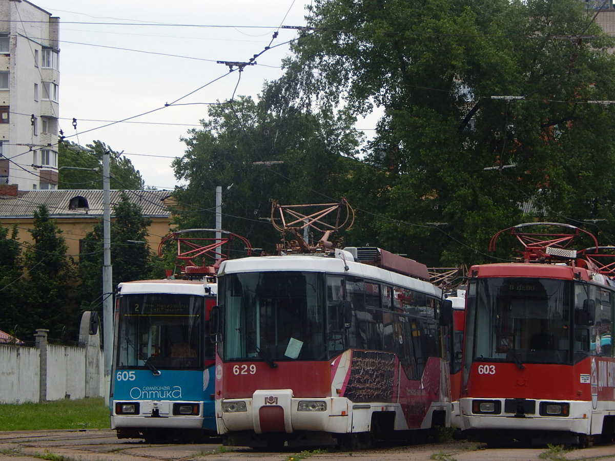 БКМ-60102 № 605; БКМ-62103 № 629; БКМ-60102 № 603