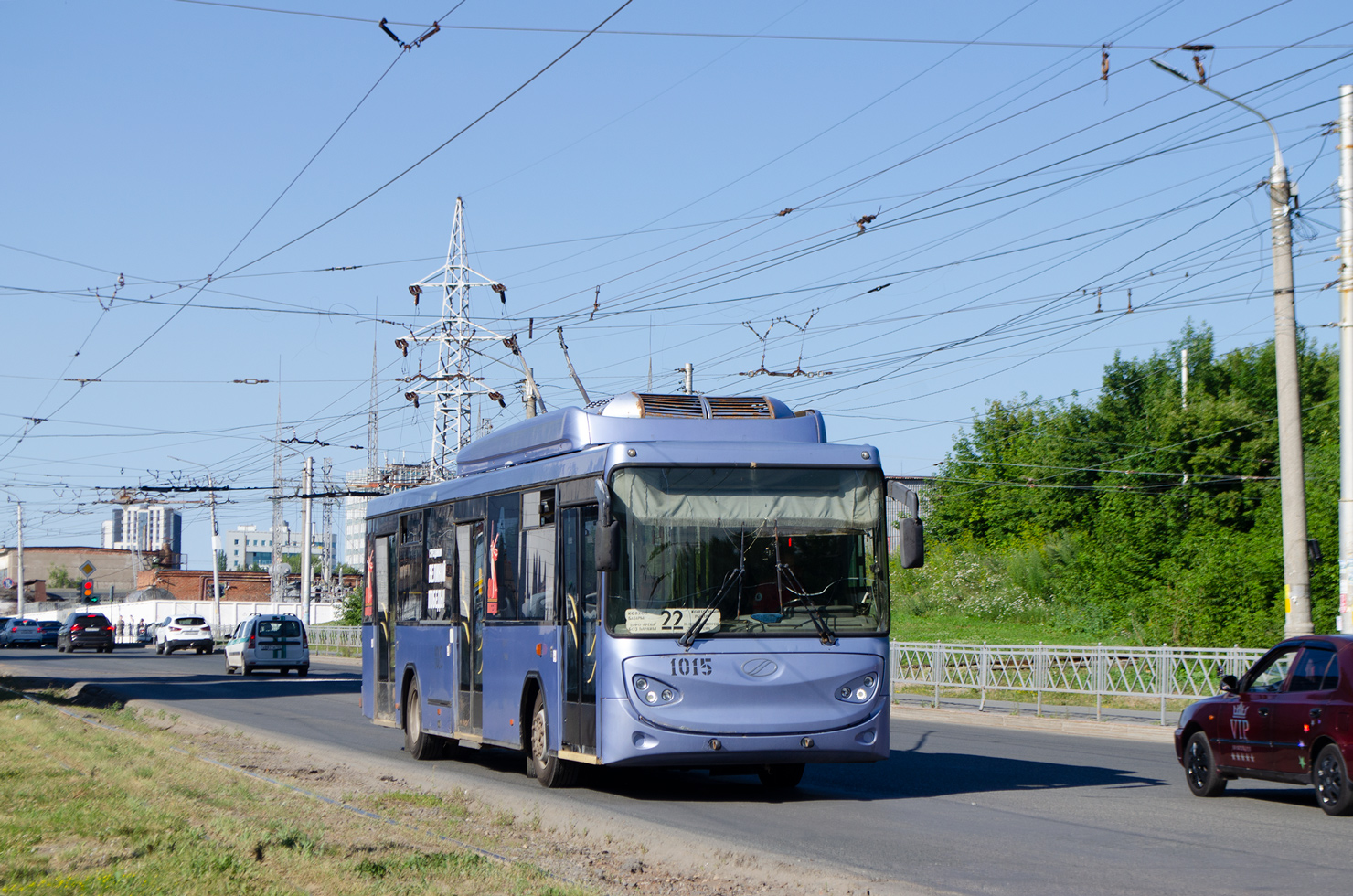 БТЗ-52763А  № 1015  —  маршрут 22
