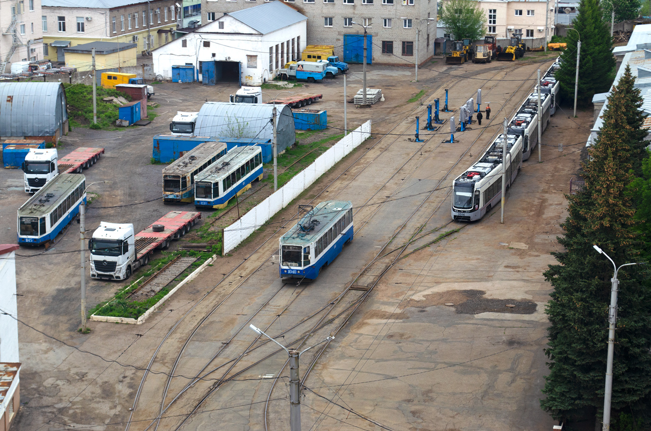 71-608К № 1145; 71-608К № 1119; 71-608К № 1138; 71-608К № 1040; ПРМ-3М (КЗТО) № 417; 71-414 (Pesa Fokstrot) № 1222