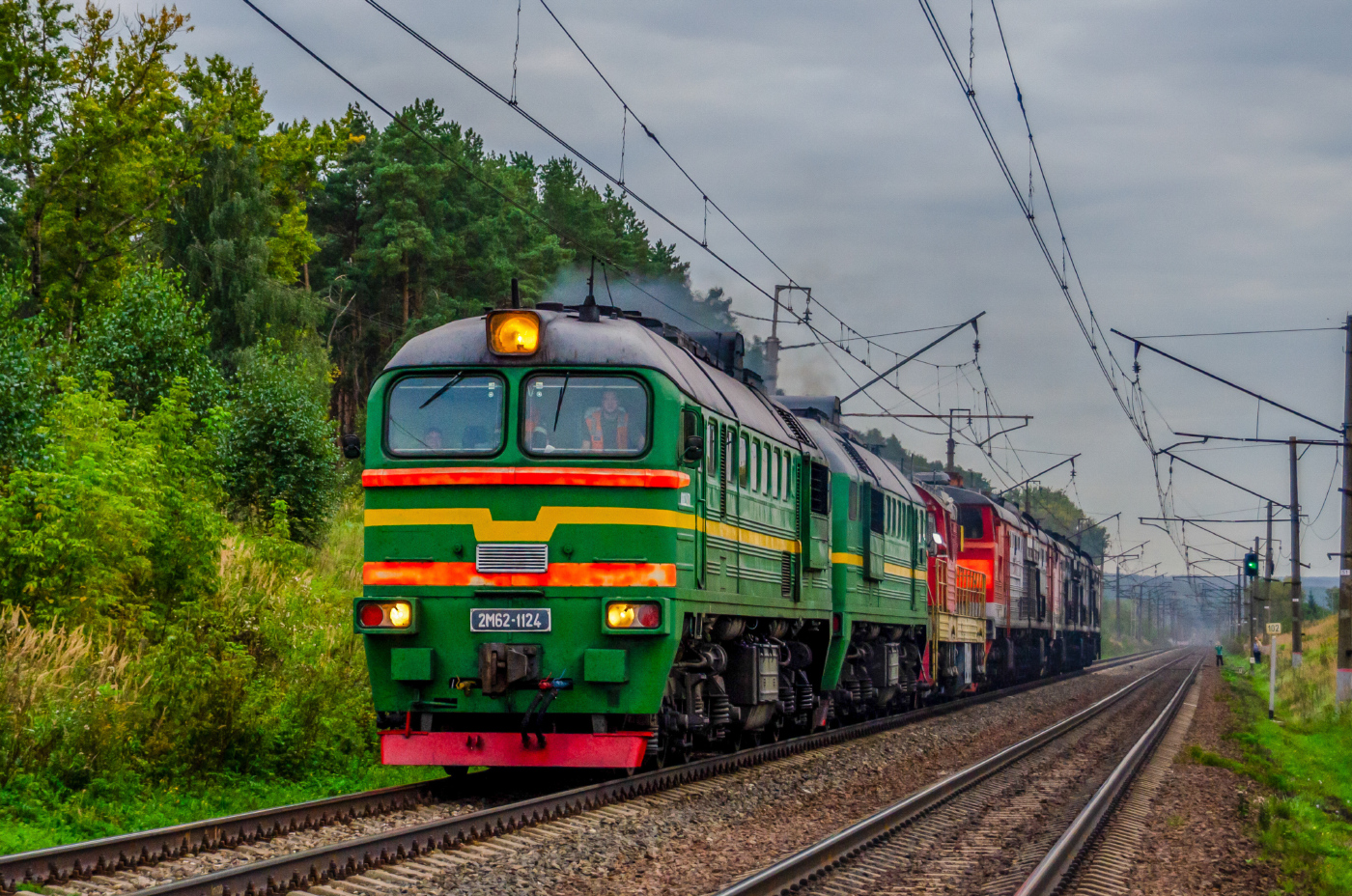 2М62-1124; ЧМЭ3-2279; 2ТЭ10МК-0917; 2ТЭ10М-02070; 2ТЭ10М-0208