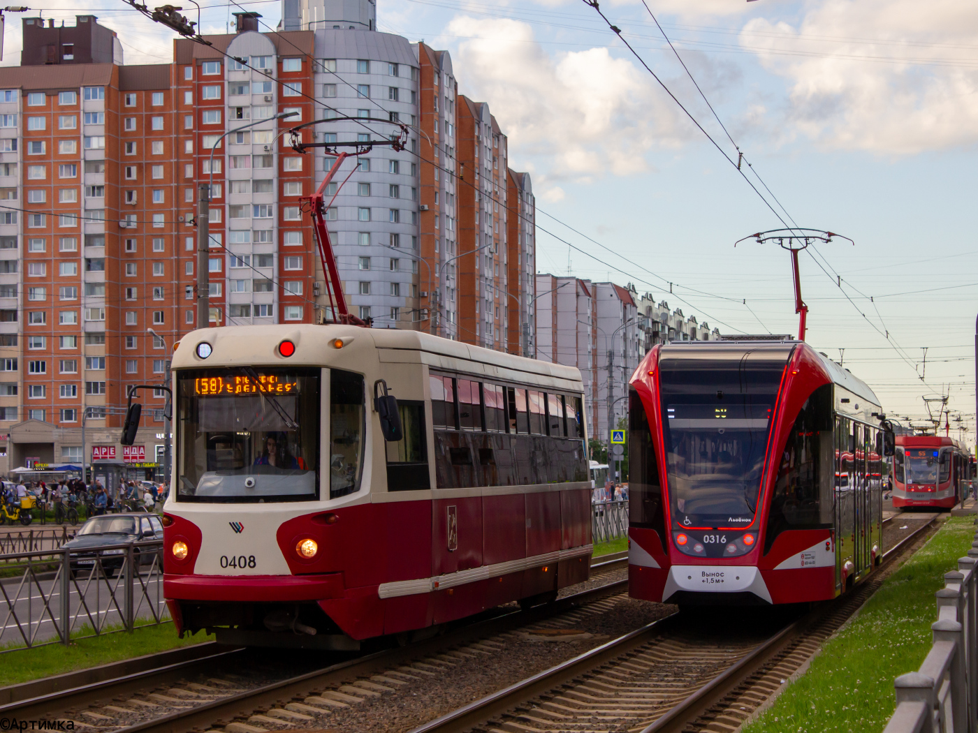 ЛМ-68М2 (мод.СПБ ГЭТ) № 0408; 71-923 "Богатырь" № 0316