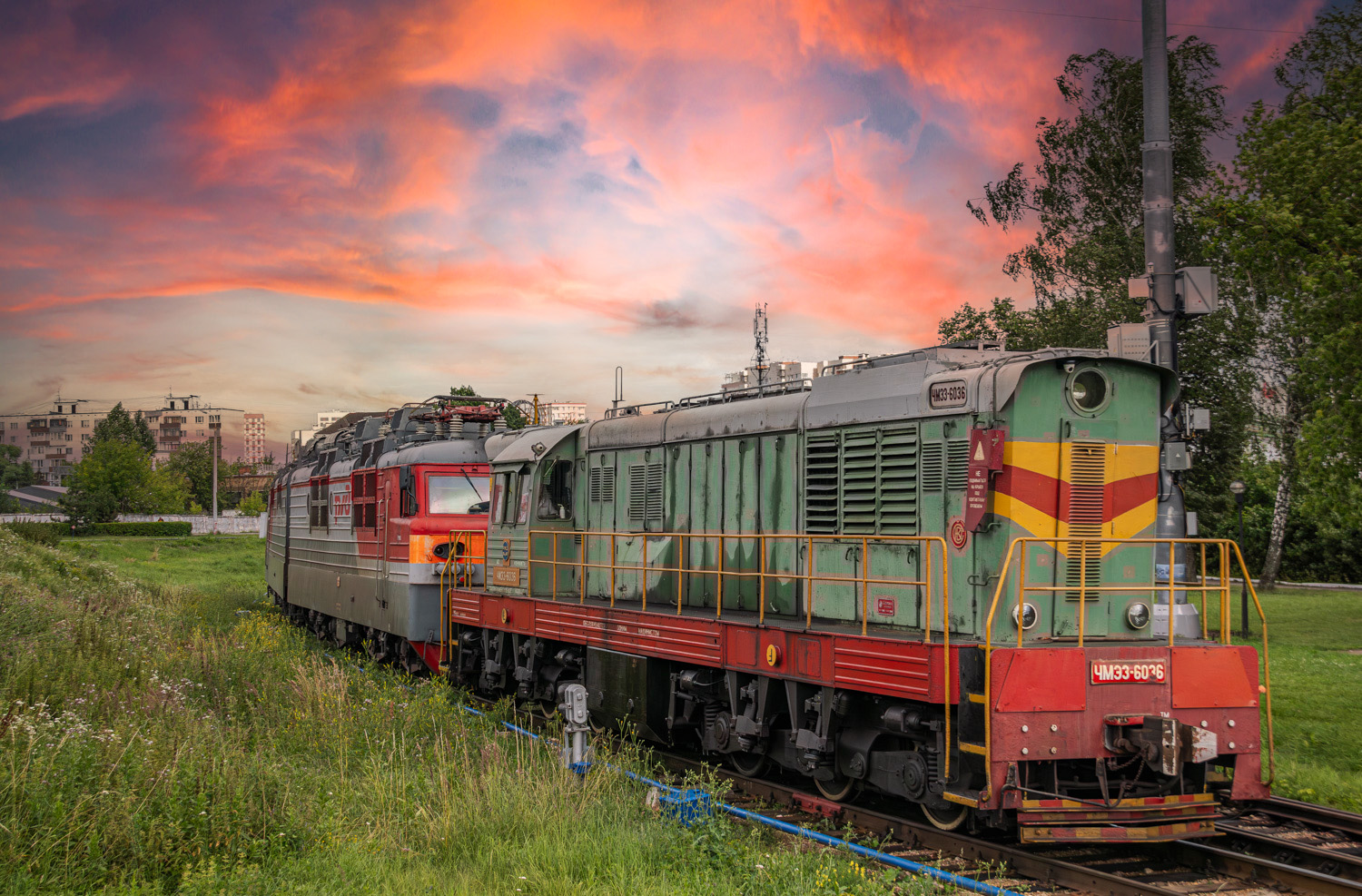 ВЛ80С-1114; ЧМЭ3-6036; Фотомонтаж